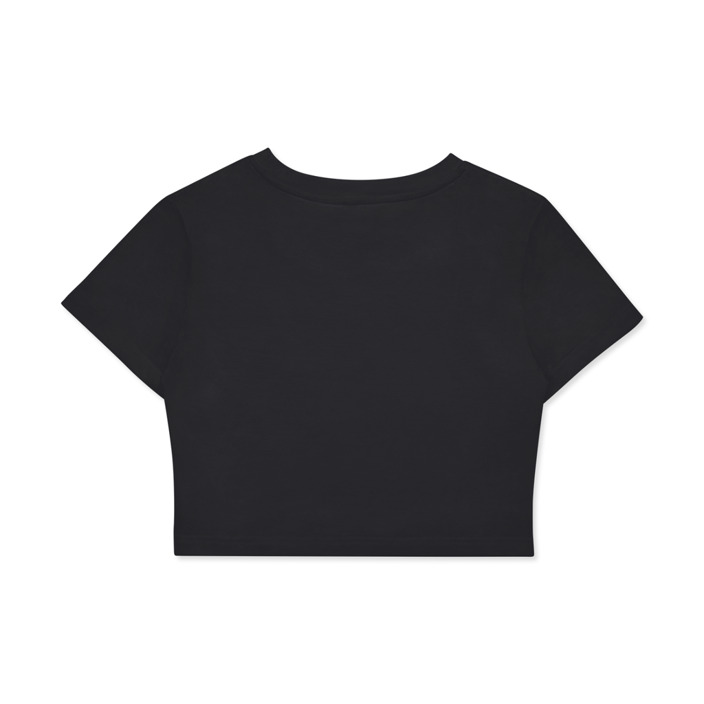 Svelte Cozy Fitted Crop Top (Black)