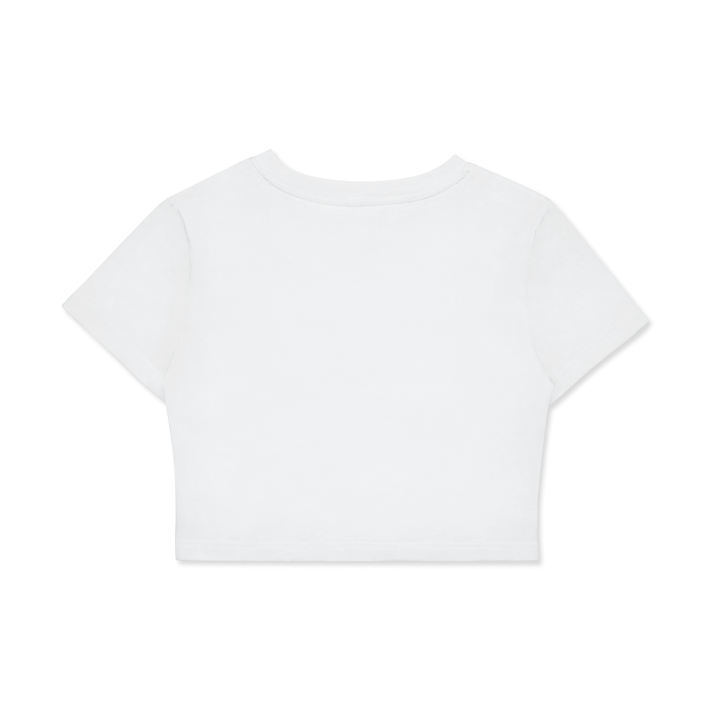 Svelte Cozy Fitted Crop Top (White)