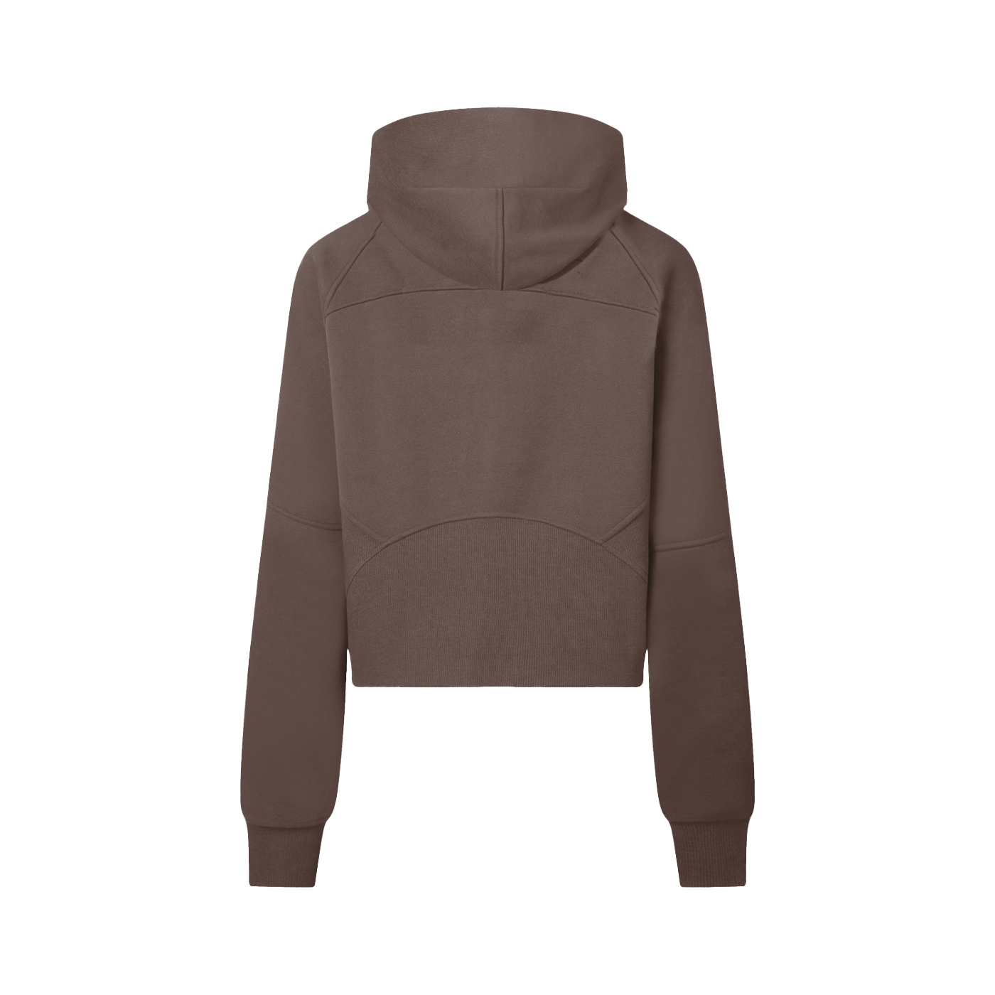 Svelte Essential Half-Zip Cropped Hoodie — Cocoa